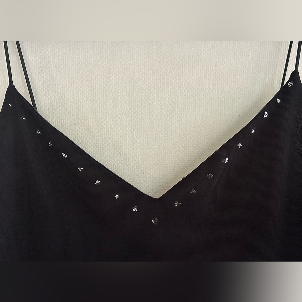 Y2K BYER TOO! Asymmetric Sparkly Midi Slip Dress Whimsigoth Fairy Grunge Sz L - Picture 8 of 15